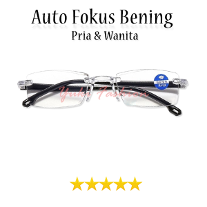 BISA COD TERMURAH - Kacamata Plus Auto Fokus Ukuran Menyesuaikan Mata Otomatis Lensa Anti Radiasi Blueray Pria Wanita Kacamata Baca Ajaib Super Focus Trendy Baca Jarak Dekat Plus Berapa Aja Bisa Pakai