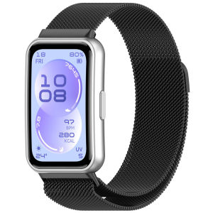 Huawei Band 8/9/10/11/11 Pro Magnetic Milanese Metal Strap & Soft TPU Protective Case Set Tali Jam Pintar