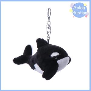 Aolaa Marine Animal Series Keychain Plush Animal Doll Sea Lion Killer Whale Skate Ray Whale Keyring Backpack Charms Bag Decor Toy