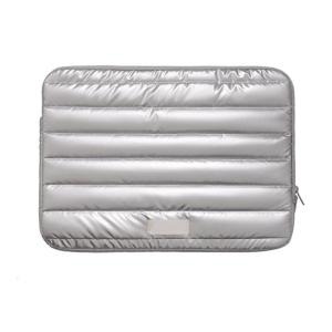 Modern Quilted Laptop Sleeve 13 14 Inch with Smooth Zippered Computer Storage Case for Business and Student Use