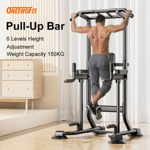 OneTwoFit Multifunctional Pull-Up Bar Station Gym Workout Exercise Stand Equipment Single Parallel Bars Tower Power Dip For Home