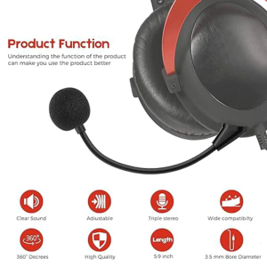 Replacement Gaming Mic for Cloud Pro Headphone Mics Fine Comfort and Quality Microphones Enhanced Gaming Experience