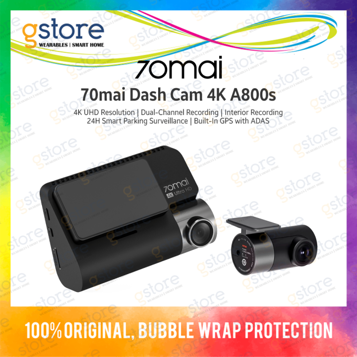 70Mai Dash Cam 4K A800s (4K UHD Resolution, Built-In GPS, Night Vision ...