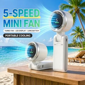 【SG STOCK】Super Mini Handheld Turbo Fan - Portable Ice Air Cooling Long-Lasting Portable Fan