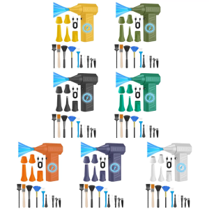 Blower With 5 Nozzles And 10 Brushes 105000RPM Brushless Motor 4 Speed Settings 4000mAh Dust Remover For Home & Workshop