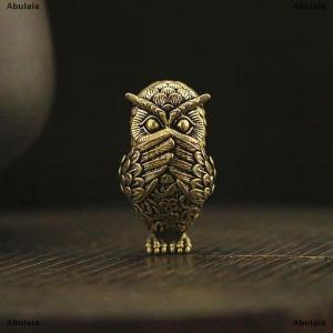 [COD] Abulaia 1ชิ้นเครื่องประดับตั้งโต๊ะรูปสัตว์น้ำชาทองแดงโบราณรูปปั้นนกฮูกขนาดเล็กงานฝีมือตกแต่งบ้าน