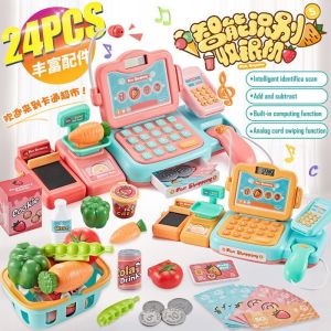 เครื่องเก็บเงิน แคชเชียร์ ซูเปอร์มาร์เก็ตจำลองของเล่นเด็ก