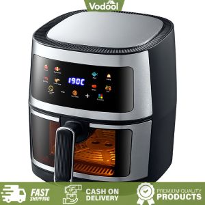 [VSC] 5L Stainless Steel Large Capacity Household Air Fryer Timer & Temperature Control Visual Multi-Functional Oven with Touch Screen for Kitchen