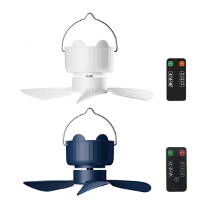 Quiet Brushless Motor Ceiling Fan Remotes control 30/45/60min Timer 3Adjustable Speed USB Powered For Camping Home