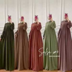 Salsa Dress Crinkle Gamis Crinkle Airflow Busui Friendly LD 120