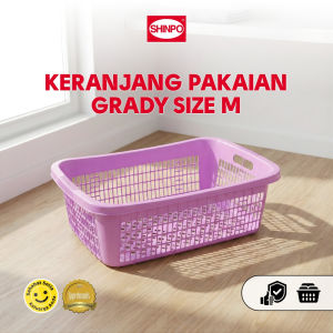 SHINPO Keranjang Pakaian Plastik 56 x 36 x 18 CM Grady Clothes Basket Serbaguna SPO-SIP-427M