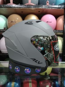 Helm ALV ultron flat visor iridium silver