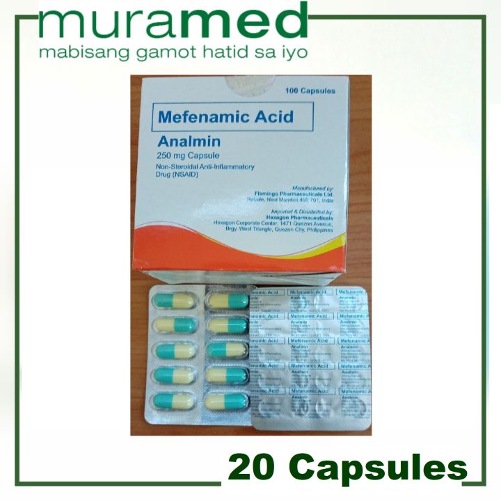 Analmin Mefenamic acid 250 mg Capsule 20's Lazada PH