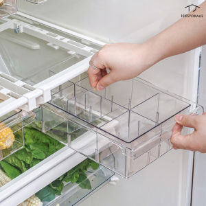 HKStorage Refrigerator Storage Box Drawer Type Transparent Pet Hanging And Pulling Type Preservation Box Kitchen Egg and Fruit Storage Sorting Box