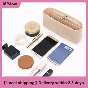 【Local shipping】 Multi-Pocket Women Insert Bag Felt Fabric Purse Handbag Organizer Bag Liner Tote