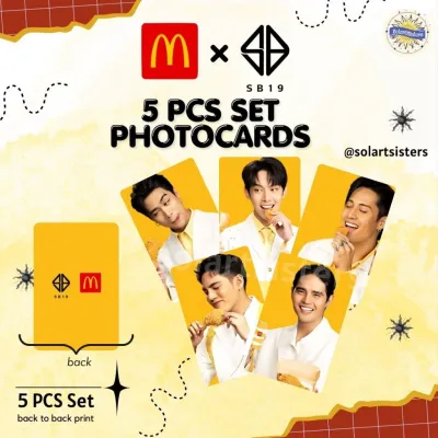 5 pcs set SB19 x Mcdo Unofficial photocards photo card atin merch josh pablo stell ken justin