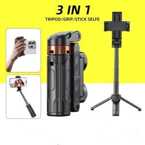 Tripod portabel mini selfie stick remote control tripod tiga-in-one