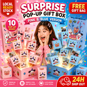 【24H】Money Gift Box Surprise Pop Up Box 10 Mini Boxes Photo Cash Birthday Wedding Graduation Housewarming Gift
