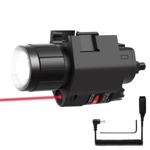 Original Red Dot Laser Sight LED Flashlight USB Rechargeable Work Lights with 20mm Mount with Battery