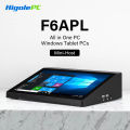 10.1"  F6APL Mini PC Touch Screen Tablet Pad Windows 10 4G 64G Pocket All-in-one PC Industrial POS system. 