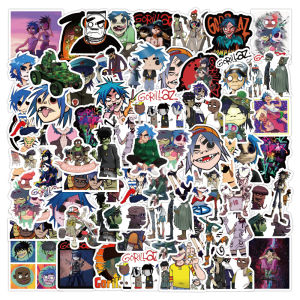 52PCS GORILLAZ BAND Vinyl Decal graffiti STICKERS bomb for laptop fridge luggage & etc