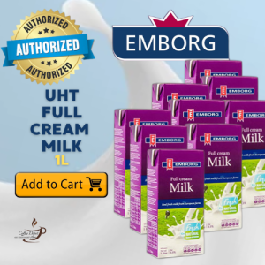 EMBORG Full Cream Milk 1L (x9) – Rich Creamy European Dairy Milk for Daily Use & Food Service