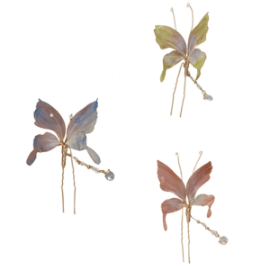 Antique Butterfly Hair Stick Women Fringed Hairpin Nonslip Chopstick Hair Pin for Hairstyling Chinese Styles Hair Decors