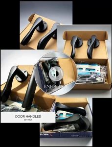 LockMan Matte Black Door Lock Set with Deadbolt Modern Lever Handle for Bedroom Entry Door Easy Install Heavy Duty Anti-Theft Door Knob for Home Security