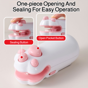 Small home sealer snacks dualuse refrigerator magnetic mini sealer cat claw food sealer