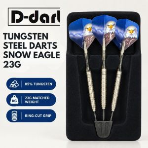 Snow Eagle 23G Tungsten Darts Set Dart Besi 85% Tungsten Steel Tip Ring Grip Dart Pin
