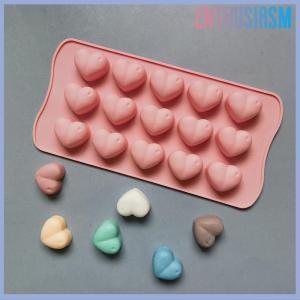 【Enthusiasm】🌟🌟【Hot Sale】🎈 1 cái khuôn silicon hình trái tim ba chiều 15 lỗ Khuôn mousse lưới đá sô cô la Tự làm khuôn nướng bánh kẹo mềm