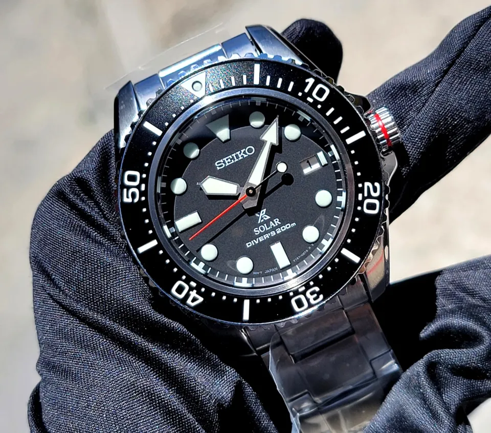 Seiko Prospex SNE589P1 Divers Solar Power Black Dial Sapphire