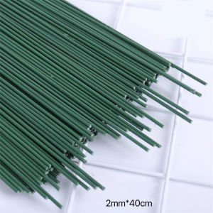 50pcs Floral BambooWire Mesh Flower Material Diy Flower Diameter Green Wire Handmade Rose Pole