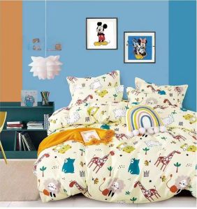 Cadar Kartun Bedsheet Cartoon 7 in 1 Tilam Queen King Dinosaur Cat Unicorn Anime Branded With Comforter SET