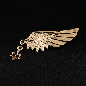 1Pc Trendy Personalized Angel Wing Brooch Mens Gold Silver Antique Bronze Versatile Brooches Accessory Graduation Jewelry Gift