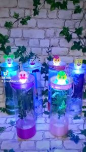 20 pc AQUARIUM MINI MIKA IKAN CUPANG LED FREE BATRE  SUDAH TERPASANG DI PRODUK