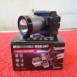 Senter kepala led ZOOM ONELIGHT GCS-SS043 rechargeable headlamp senter model kamera WHITE LASER