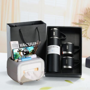 Bình Giữ Nhiệt 500ml Vacuum Inox 304 – Kèm 2 Ly Fullbox Quà Tặng Giữ Nhiệt Lên Tới 12h