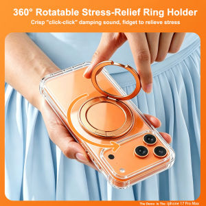 Magnetic Case For OPPO Find X9 Ultra Shockproof Anti Yellow 360 Rotating Ring Stand CA0028