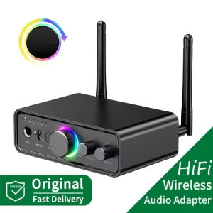 RGB Bluetooth 5.3 Audio Transmitter Microphone DAC Digital to Analog Conversion DSP AUX/RCA/6.5mm Karaoke HIFI Wireless Adapter