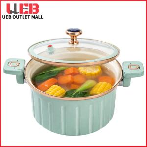 UEB 8L Micro Press Pot Anti Scald Handle Multifunctional Home Pots Enamel Lining Cooker for Simmer Food/Milk/Soup/Pasta Noodle