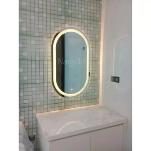 Cermin Aesthetic Led Kapsul Kaca Dinding Wastafel Kamar Mandi Aesthetic Mirror