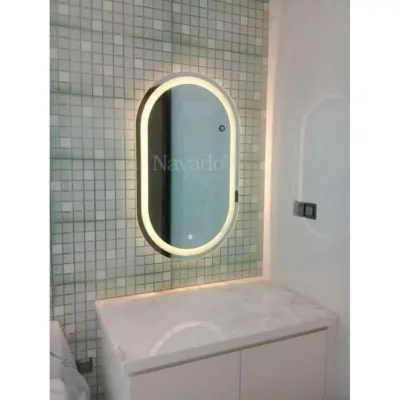 Cermin Aesthetic Led Kapsul Kaca Dinding Wastafel Kamar Mandi Aesthetic Mirror