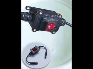 Inline 12V Power Switch with IP67 Waterproof Rating 14AWG SAE Cable with ON/Off Switch Quick Connect/Disconnect Snap SAE Converter Cable for Solar Panel Motorcycle RV Camp Trailer