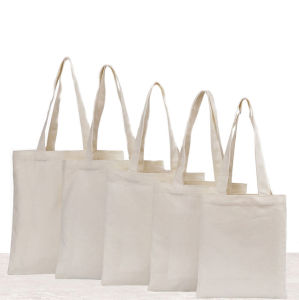 Plain Canvas Tote Bags High Quality White Katsa Bag Ecobag Recyclable Reusable