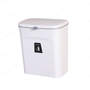 Adhesive Flip Lid Garbage Container Cabinet Hanging Trash Can for Efficient Cleaning