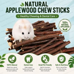 Apple Tree Molar Chew Sticks For Hamster Rabbit Guinea Pig Chinchilla Teething