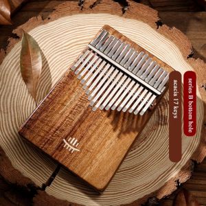 Hluru Kalimba 17 Keys with Hole 21 Keys Kalimba Full Solid Wood Thumb Piano Musical Instrument Professional Mbira For Beginners2026
