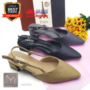 Sandal Heels Wanita Import Elegan VIA217-200 Warna Model Slingback Heels Tapak Tahu Slip on Mules Casual Nyaman di Kaki Kuat dan Awet Terlihat Elegan di pakai saat Acara Formal juga Hang Out Santai