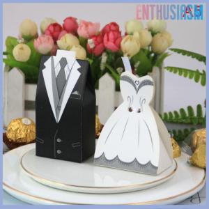 【Enthusiasm】🌟🌟【Hot Sale】🎈 20pcs/lot Bride and Groom Dresses Wedding Candy Box Gift Bags DIY Wedding Decor